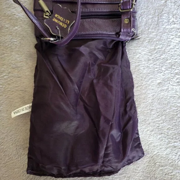 Steeltime Unisex Super Soft Leather Crossbody Bag - Picture 4 of 4